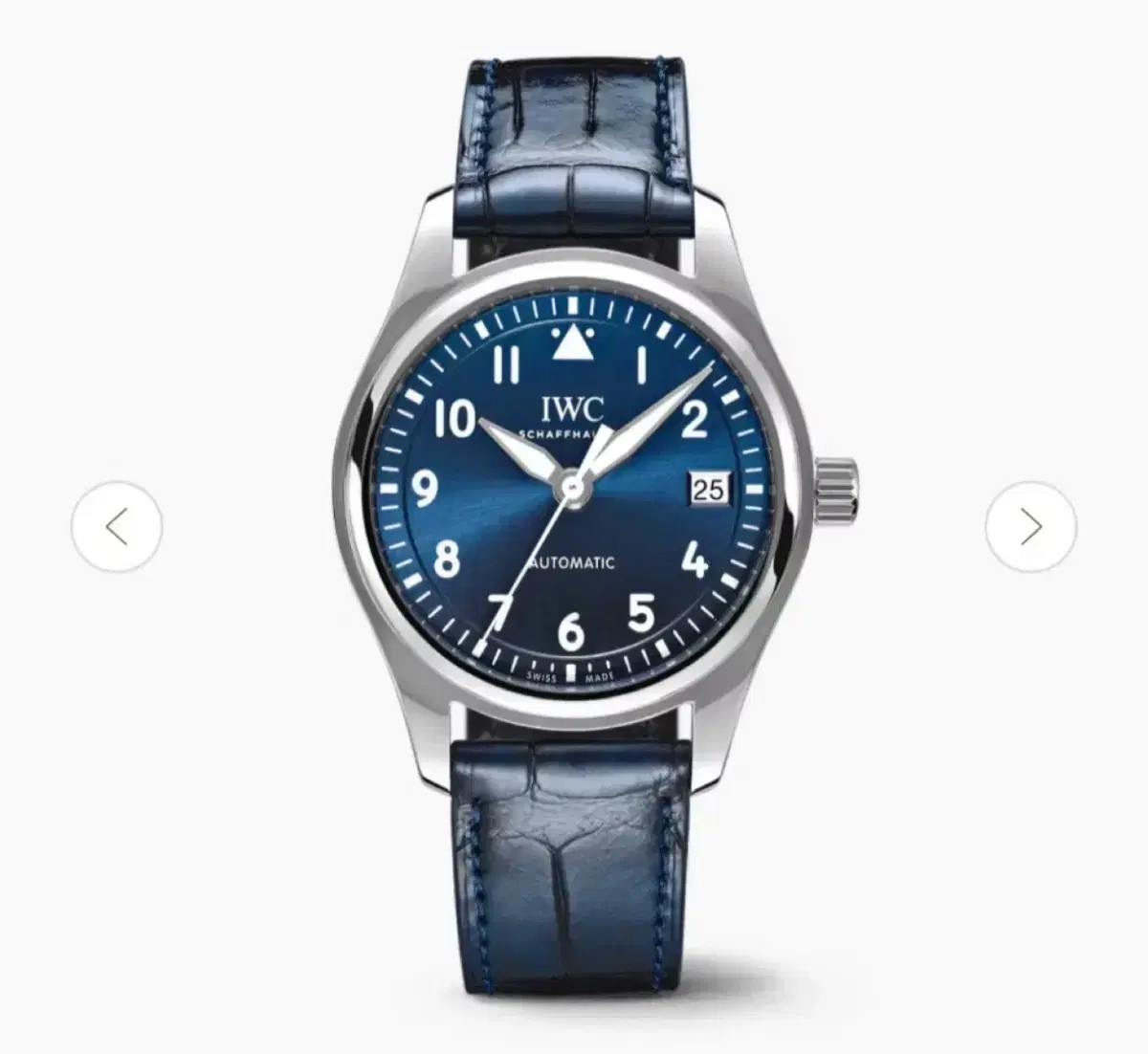 IWC 산토니 블루 엘리게이터 레더 스트랩